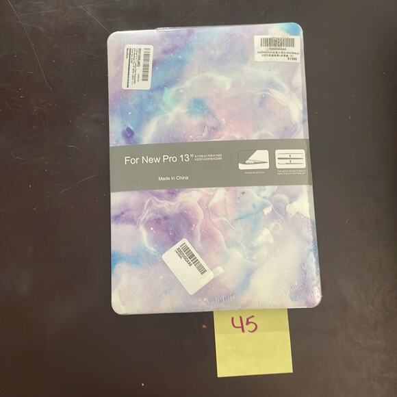 MacBook New Pro 13” purple/blue watercolor hard shell case - Picture 3 of 3
